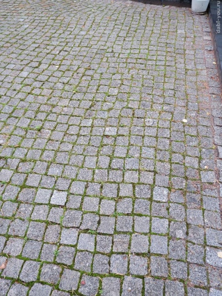 Гранитная брусчатка Каменногорская 50 мм 100х100, колотая, цвет: серый