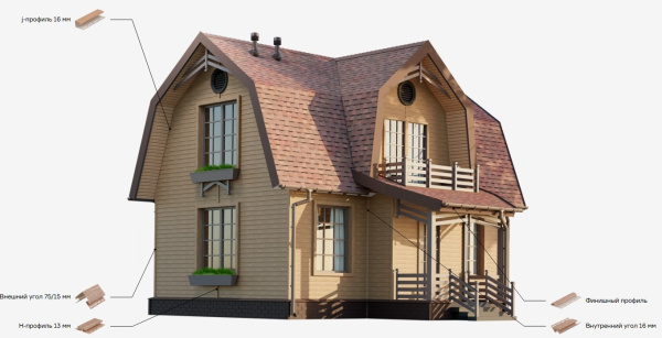 Внутренний угол Docke, L=3000 мм серия Lux под дерево, цвет: Алтайский