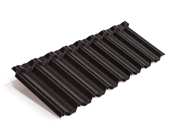 Композитная черепица Metrotile MetroClassic, 1330 х 415 мм цвет:  черный