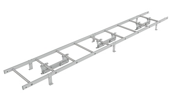 Лестница кровельная Borge, для фальцевой кровли, L=2700 мм RAL 9006