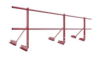 Ограждение кровельное для фальцевой кровли NewLine, H=600 мм, L= 3000 мм RAL 3003