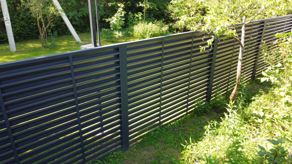 Ламель для забора жалюзи, Milan, с пленкой 0.5 мм, Satin Matt TX, RAL 7016