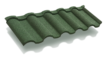 Композитная черепица Luxard Roman, 1350х415 мм цвет: абсент