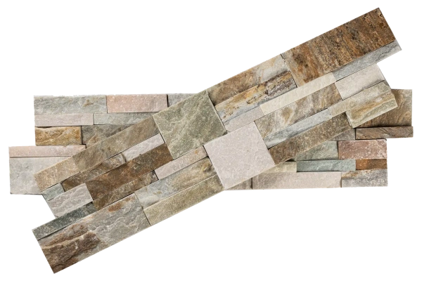Сланец, 3D панель из камня, 350х180 мм, Modern Beige Slate