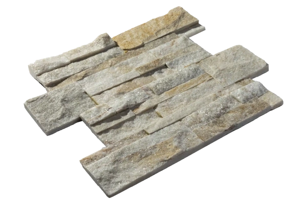Кварцит, 3D панель из камня, 350х180 мм, Modern Beige Quartz
