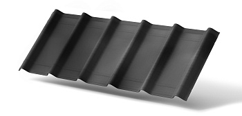 Черепица Ондувилла, лист 1070 x 400 мм. цвет: туманная ночь