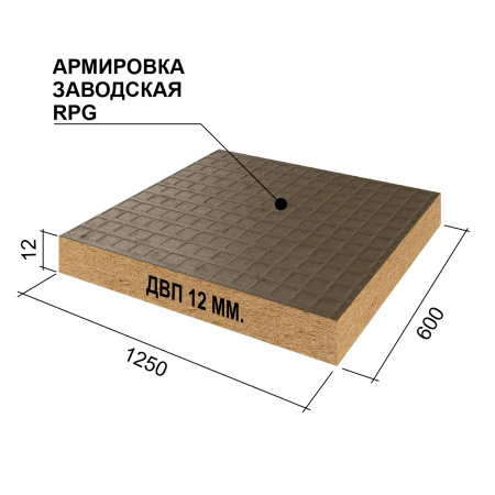 Ruspanel  RPG Eco Comfort 12 мм, 600х1250 мм