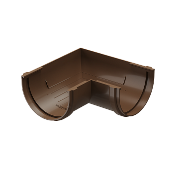 Угол желоба универсальный 90°, Docke Standart, Ø120 мм, цвет: светло-коричневый