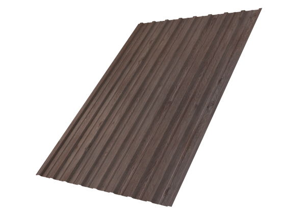 Профилированный лист GL C10 A, 0.45 мм, Print Elite, White Wood TwinColor Профилированный лист GL C10 A, 0.45 мм, Print Elite, White Wood TwinColor