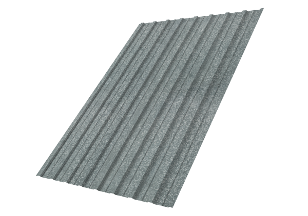 Профилированный лист GL C10 A, 0.45 мм, Zn, zinc