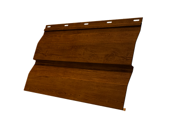 Металический сайдинг Grand Line, корабельная доска 0.45 мм, Print Premium, Golden Wood Intense FTC