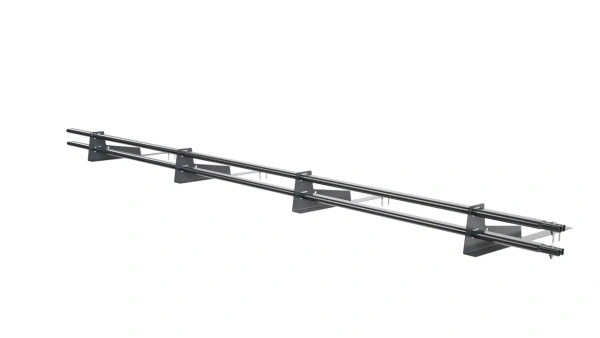 Снегозадержатель для гибкой черепицы Borge L=3000 мм, 4 опоры, 2 трубы, овал 25х45 RAL 7016