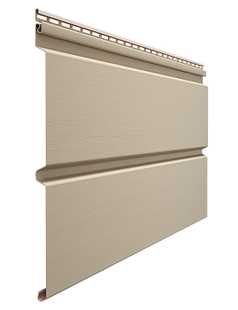 Виниловый сайдинг Docke, Брус D6S, L=3600х300 мм серия Premium, цвет: Крем-брюле