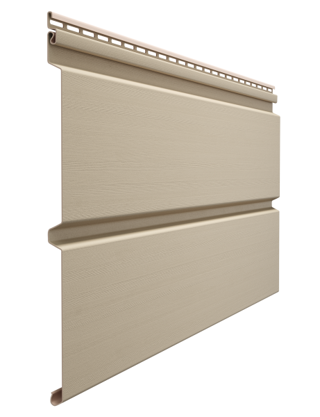 Виниловый сайдинг Docke, Брус D6S, L=3600х300 мм серия Premium, цвет: Крем-брюле