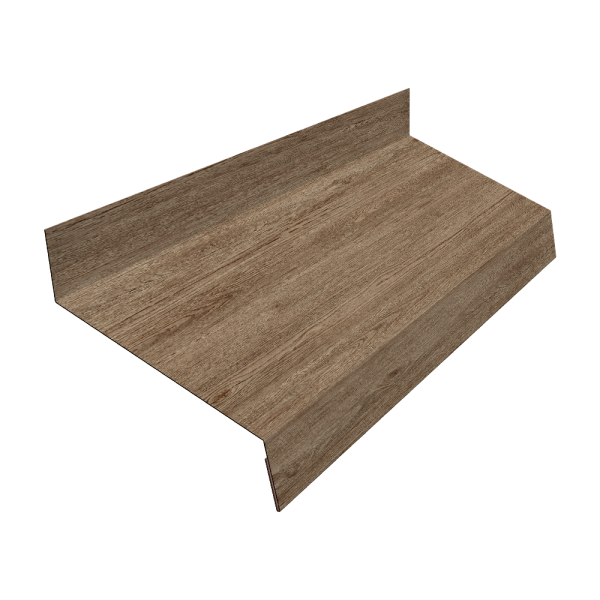 Отлив простой GL, 50 мм 0.45 мм, Print Elite, White Wood TwinColor, L= 2000 мм