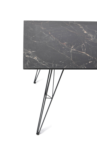 Стол обеденный из HPL 150х80 см, Руссо, цвет: черный мрамор