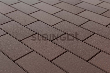 Тротуарная плитка Steingot Прямоугольник 60 мм 200х100 мм, цвет: темно-коричневый