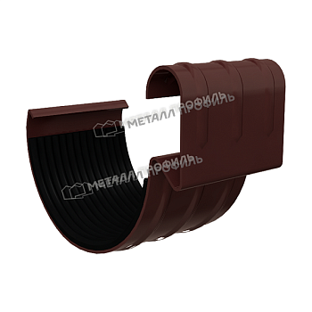 Соединитель желоба Ø 125 мм, Металл Профиль, GS lite, PE, RAL 8017