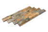 Кварцит, 3D панель из камня, 600х150 мм, Natural Zeera Green