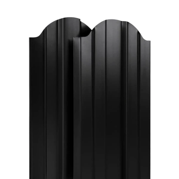 ММТ Штакетник М-образный, фигурный, 110 мм 0.5 мм, PE-double Matt, RAL 9005