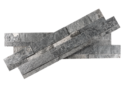 Кварцит, 3D панель из камня, 600х150 мм, Natural Silver Shine