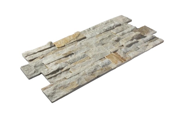 Кварцит, 3D панель из камня, 350х180 мм, Modern Beige Quartz