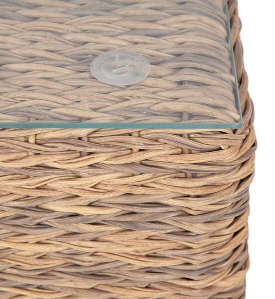 Стол журнальный из искусственного ротанга /геацинт/, Лунго цвет: соломенный