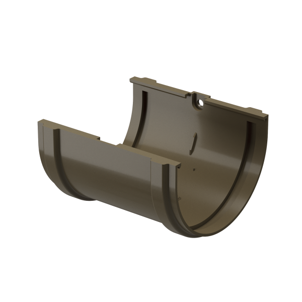 Соединитель желобов, Docke Premium, Ø120 мм, цвет: каштан