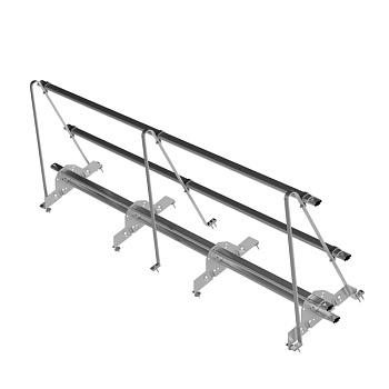 Ограждение кровельное со снегозадержателем, универсальное Orima SYPL, H=600 мм, L= 3000 мм RR 32