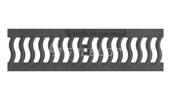 Решетка чугунная волна SteeStart DN100, Кл.С, под центр. крепеж