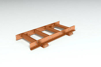 Лестница кровельная маршевая Roofsystems Copper фальц 550, L= 1200 мм медь