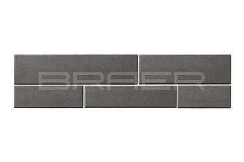 Тротуарная плитка Braer Домино 60 мм 280х120, 360х120, 480х120, 480х160, 640х160 мм, цвет: серый