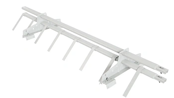 Снегозадержатель для профнастила Н-60, Н-75 Borge L=1500 мм, 2 опоры, 2 трубы, овал 25х45 RAL 9003