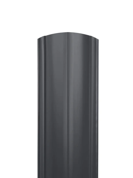 ММТ Штакетник Полукруглый, фигурный, 122 мм 0.5 мм, PE-double Matt, RAL 7024