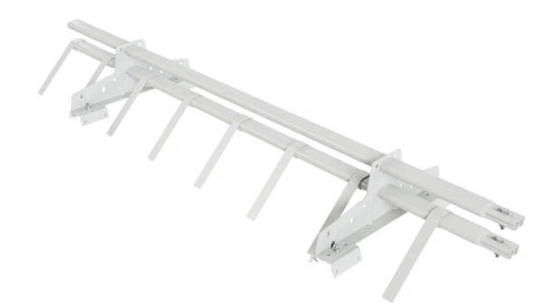 Снегозадержатель для профнастила Н-60, Н-75 Borge L=1500 мм, 2 опоры, 2 трубы, овал 25х45 RAL 9003