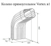 Колено трубы Vortex, Ø 102 мм, Zn