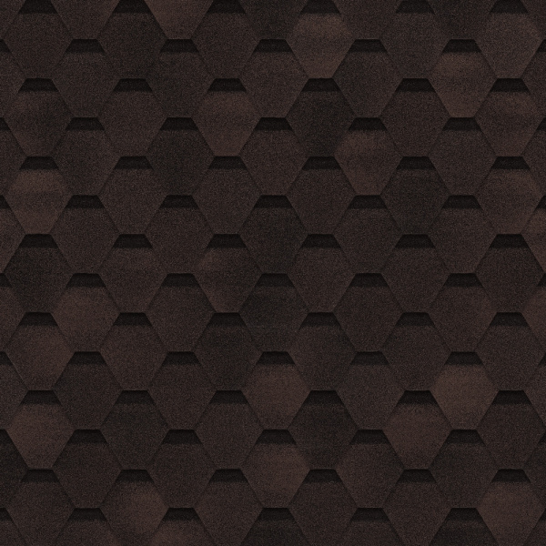 Битумная черепица Shinglas, Оптима цвет: Соната коричневый, 3 м² / уп.