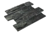 Кварцит, 3D панель из камня, 350х180 мм, Modern Black Quartz