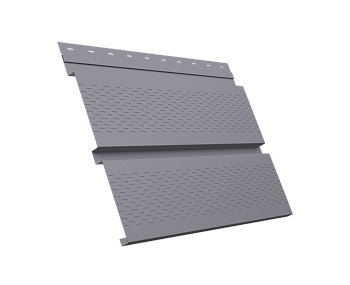 GL Софит металлический Квадро Брус, с перфорацией 0.45 мм, PE, RAL 7004