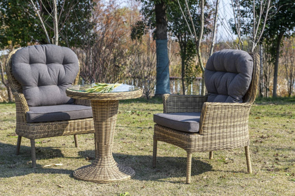 Стол кофейный из искусственного ротанга, Леванте цвет: соломенный