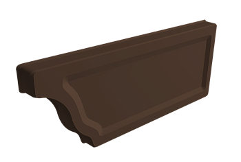 Заглушка желоба правая Vortex Project Ø210\145 мм, RAL 8017