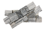 Мрамор, 3D панель из камня, 550х200 мм, Country Cloudy Grey, 4 шт/уп