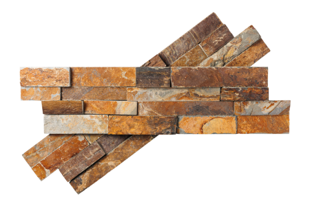 Сланец, 3D панель из камня, 350х180 мм, Modern Multicolor, 8 шт/уп