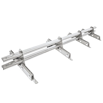 Снегозадержатель для фальцевой кровли Roofsystems Prestige Next фальц, 4 опоры, 2 трубы, овал 45х25, L=3000 мм, RAL 9003