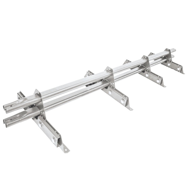 Снегозадержатель для фальцевой кровли Roofsystems Prestige Next фальц, 4 опоры, 2 трубы, овал 45х25, L=3000 мм, RAL 9003