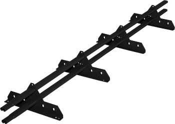 Снегозадержатель для фальцевой кровли Roofsystems Elite Next фальц 4 опоры, 2 трубы, овал 40х20, L=3000 мм, RAL 9005