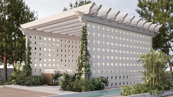 Декоративный бриз-блок Mesterra Cobogo, 250х250 мм 50 мм, 0101, под покраску