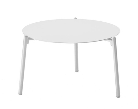 Столик журнальный круглый, Тоскана, Ø 65 см, H 38,5 см, цвет: белый