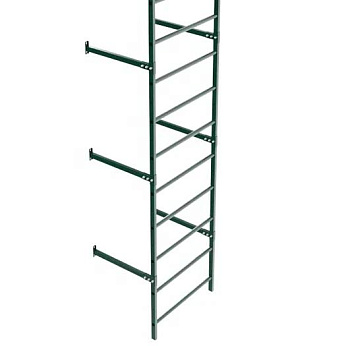 Секция пожарной лестницы Borge 800, L=3000 мм RAL 6005