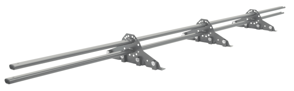 Снегозадержатель Grand Line для фальцевой кровли, L=3000 мм, 3 опоры, 2 трубы, овал 42х21 RAL 9002